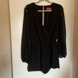 Sexy black shorts romper size medium